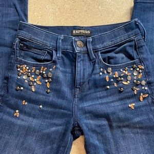 Express embellished jeans. Size 00
